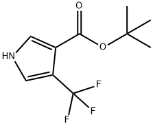 1H-Pyrrole-3-carboxylic acid, 4-(trifluoromethyl)-, 1,1-dimethylethyl ester 结构式