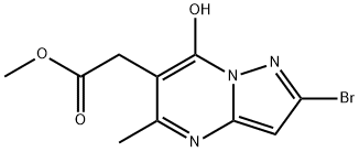 Pyrazolo[1,5-a]pyrimidine-6-acetic acid, 2-bromo-7-hydroxy-5-methyl-, methyl ester 结构式