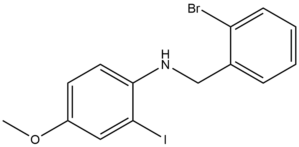 2-Bromo-N-(2-iodo-4-methoxyphenyl)benzenemethanamine 结构式