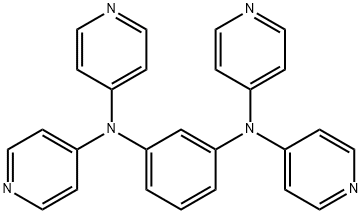 N1,N1,N3,N3-四(吡啶-4-基)苯-1,3-二胺 结构式