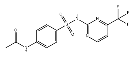 Acetamide, N-[4-[[[4-(trifluoromethyl)-2-pyrimidinyl]amino]sulfonyl]phenyl]- 结构式