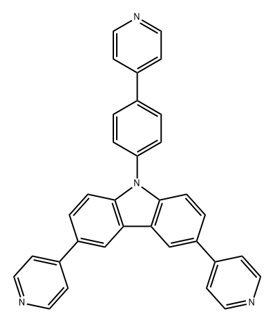 3,6-二(吡啶-4-基)-9-(4-(吡啶-4-基苯基)-9H-咔唑 结构式