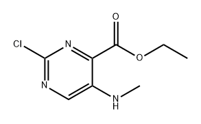 2-氯-5-(甲氨基)嘧啶-4-羧酸乙酯 结构式