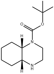 1(2H)-Quinoxalinecarboxylic acid, octahydro-, 1,1-dimethylethyl ester, (4aR,8aS)- 结构式