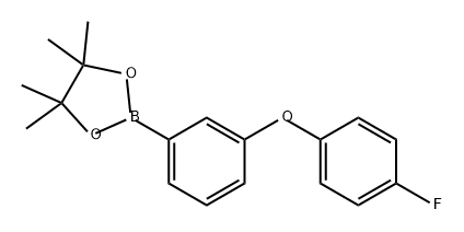 2-(3-(4-氟苯氧基)苯基)-4,4,5,5-四甲基-1,3,2-二氧硼杂环戊烷 结构式