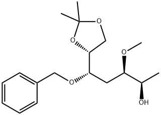 D-altro-Heptitol, 1,4-dideoxy-3-O-methyl-6,7-O-(1-methylethylidene)-5-O-(phenylmethyl)- 结构式