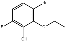 3-溴-2-乙氧基-6-氟苯酚 结构式