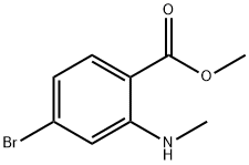 Benzoic acid, 4-bromo-2-(methylamino)-, methyl ester 结构式