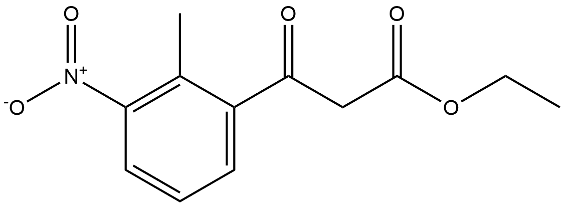 Ethyl 3-(2-methyl-3-nitrophenyl)-3-oxopropanoate 结构式