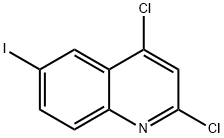 2,4-二氯-6-碘喹啉 结构式