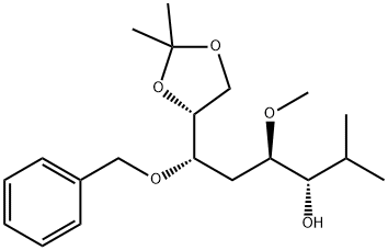 D-allo-Octitol, 1,2,5-trideoxy-2-methyl-4-O-methyl-7,8-O-(1-methylethylidene)-6-O-(phenylmethyl)- 结构式