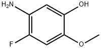 4-氟-2-甲氧基-5-氨基苯酚 结构式