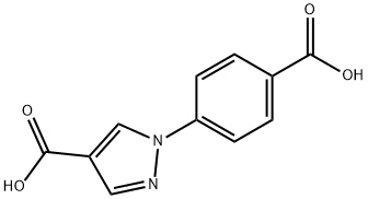 1-(4-CARBOXYPHENYL)-1H-PYRAZOLE-4-CARBOXYLIC ACID 结构式