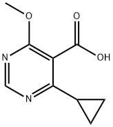 4-环丙基-6-甲氧基嘧啶-5-羧酸 结构式