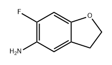 5-Benzofuranamine, 6-fluoro-2,3-dihydro- 结构式