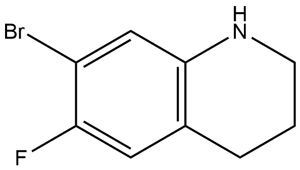 7-溴-6-氟-1,2,3,4-四氢喹啉 结构式