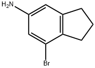 7-溴-2,3-二氢-1H-茚-5-胺 结构式