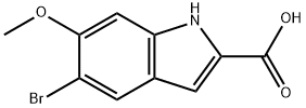 5-溴-6-甲氧基-1H-吲哚-2-羧酸 结构式