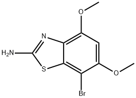 2-Benzothiazolamine, 7-bromo-4,6-dimethoxy- 结构式