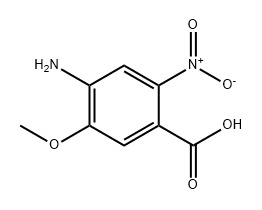 4-氨基-5-甲氧基-2-硝基苯甲酸 结构式