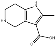 2-methyl-4,5,6,7-tetrahydro-1H-pyrrolo[3,2-c]pyridine-3-carboxylic acid 结构式