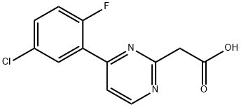 2-(4-(5-氯-2-氟苯基)嘧啶-2-基)乙酸 结构式