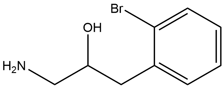 1-amino-3-(2-bromophenyl)propan-2-ol 结构式