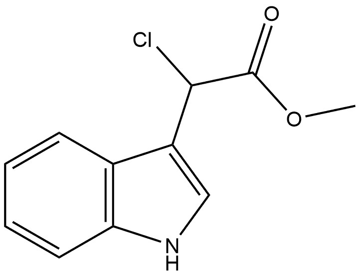 1H-Indole-3-acetic acid, α-chloro-, methyl ester 结构式