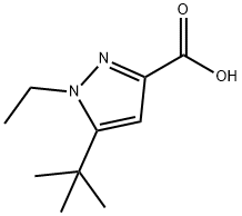 5-(1,1-Dimethylethyl)-1-ethyl-1H-pyrazole-3-carboxylic acid 结构式