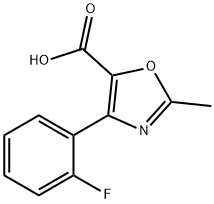 4-(2-氟苯基)-2-甲基噁唑-5-甲酸 结构式