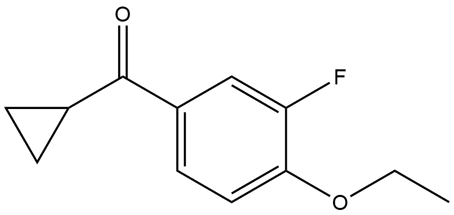 Cyclopropyl(4-ethoxy-3-fluorophenyl)methanone 结构式