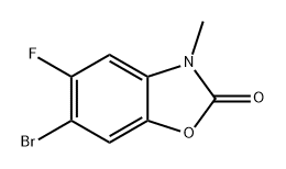 2(3H)-Benzoxazolone, 6-bromo-5-fluoro-3-methyl- 结构式
