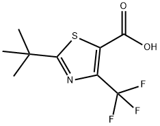 2-(叔丁基)-4-(三氟甲基)噻唑-5-羧酸 结构式