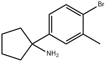 1-(4-bromo-3-methylphenyl)cyclopentan-1-amine 结构式