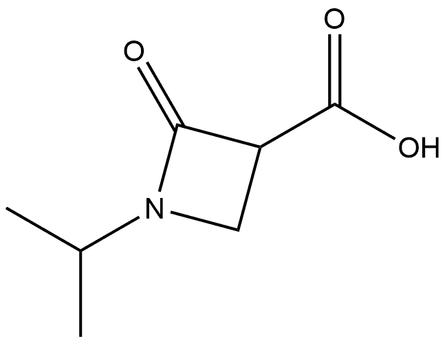 1-isopropyl-2-oxoazetidine-3-carboxylic acid 结构式