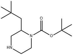 tert-butyl
2-(2,2-dimethylpropyl)piperazine-1-carboxylate 结构式