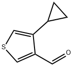 3-Cyclopropylthiophene-4-carboxaldehyde 结构式