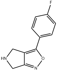 4H-Pyrrolo[3,4-c]isoxazole, 3-(4-fluorophenyl)-5,6-dihydro- 结构式