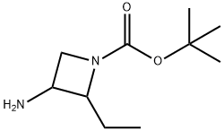 tert-Butyl 3-amino-2-ethylazetidine-1-carboxylate 结构式