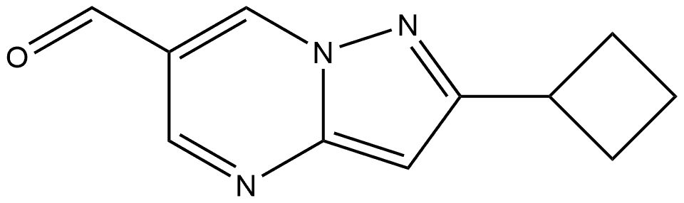 2-cyclobutylpyrazolo[1,5-a]pyrimidine-6-carbaldehyde 结构式