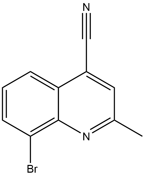 8-Bromo-2-methyl-4-quinolinecarbonitrile 结构式