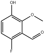 6-氟-3-羟基-2-甲氧基苯甲醛 结构式