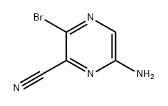 6-氨基-3-溴吡嗪-2-碳腈 结构式