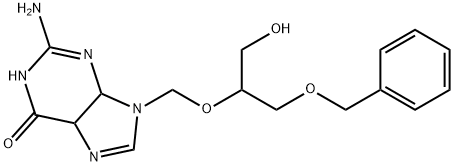 2-Amino-9-(((1-(benzyloxy)-3-hydroxypropan-2-yl)oxy)methyl)-4,9-dihydro-1H-purin-6(5H)-one 结构式