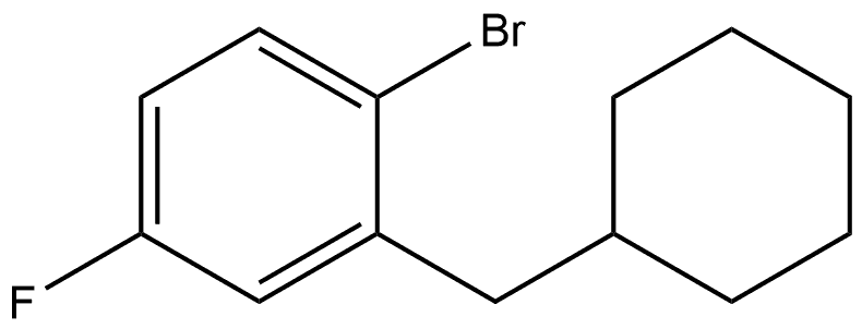 Benzene, 1-bromo-2-(cyclohexylmethyl)-4-fluoro- 结构式