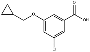 Benzoic acid, 3-chloro-5-(cyclopropylmethoxy)- 结构式