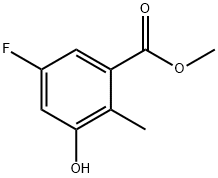5-氟-3-羟基-2-甲基苯甲酸甲酯 结构式