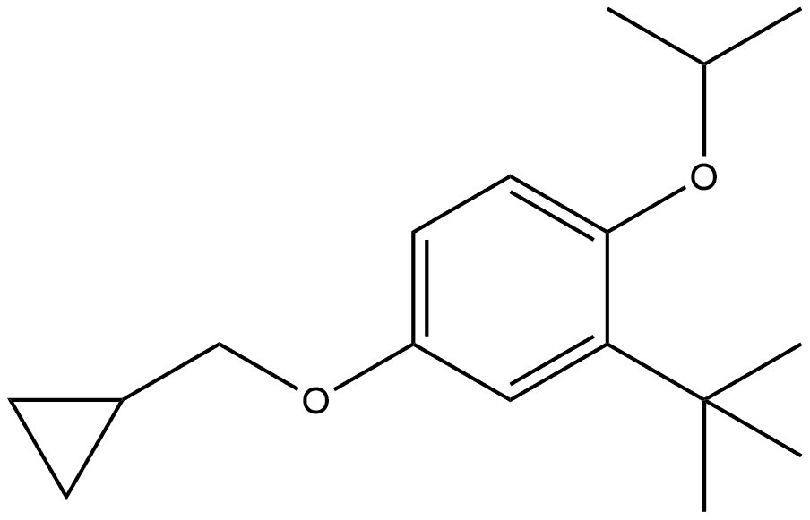 4-(Cyclopropylmethoxy)-2-(1,1-dimethylethyl)-1-(1-methylethoxy)benzene 结构式