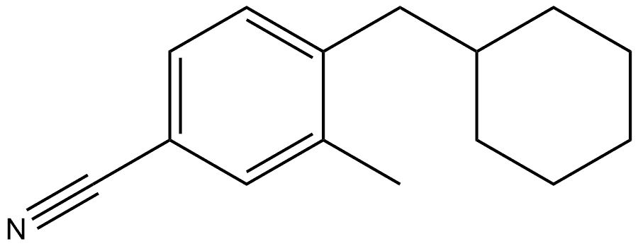 4-(Cyclohexylmethyl)-3-methylbenzonitrile 结构式