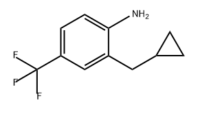 2-(环丙基甲基)-4-(三氟甲基)苯胺 结构式